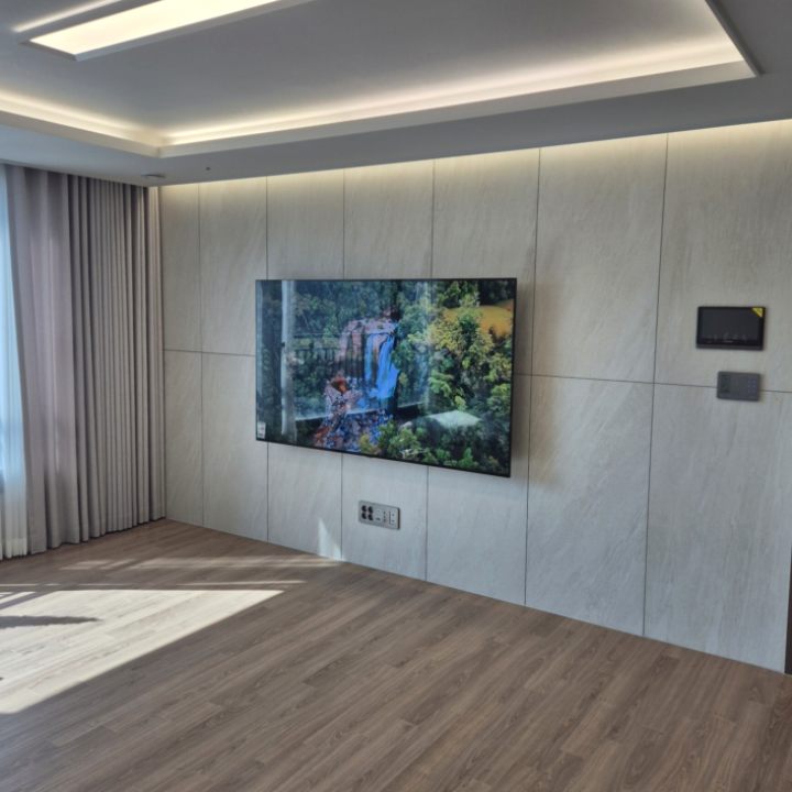 가평군 대형TV 높이 조정 현장