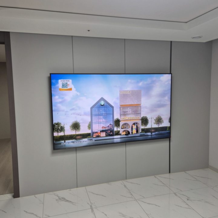 화성시 대형TV 높이 조정 현장