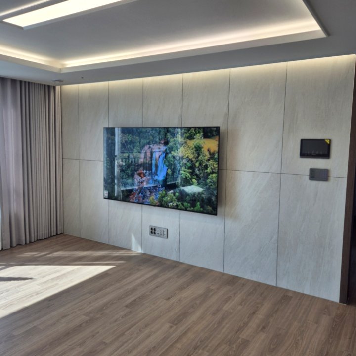 송파구 대형TV 높이 조정 현장
