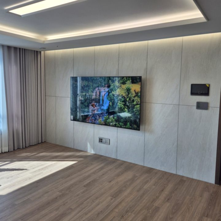 양주시 대형TV 높이 조정 현장