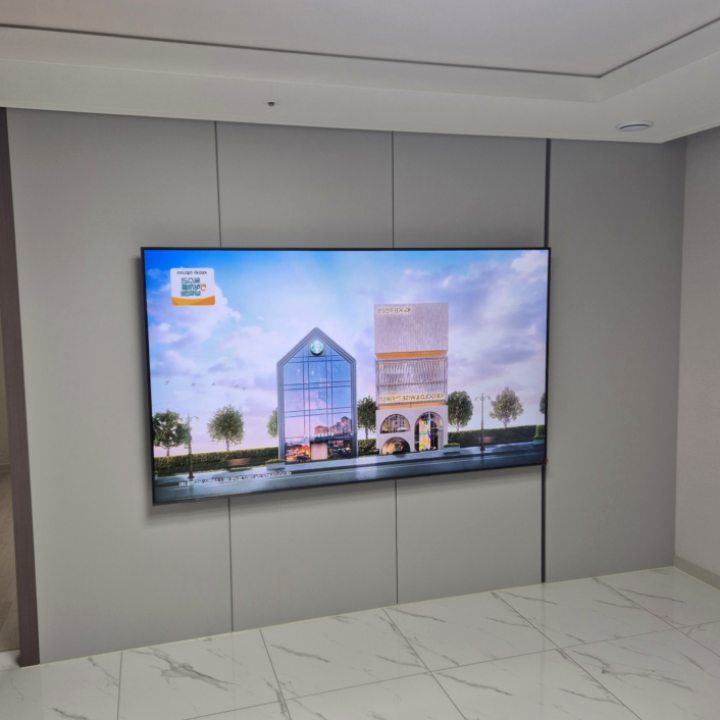 영등포구 대형TV 높이 조정 현장